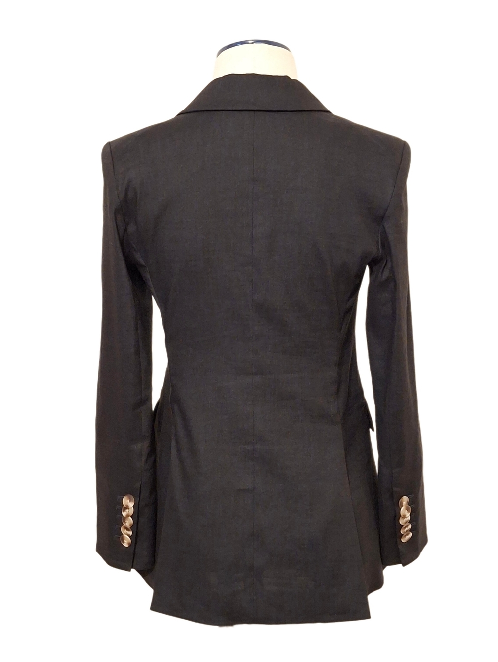 Veronica Beard 0 Black Didion Blazer Stretch-Linen Jacket - Picture 7 of 12